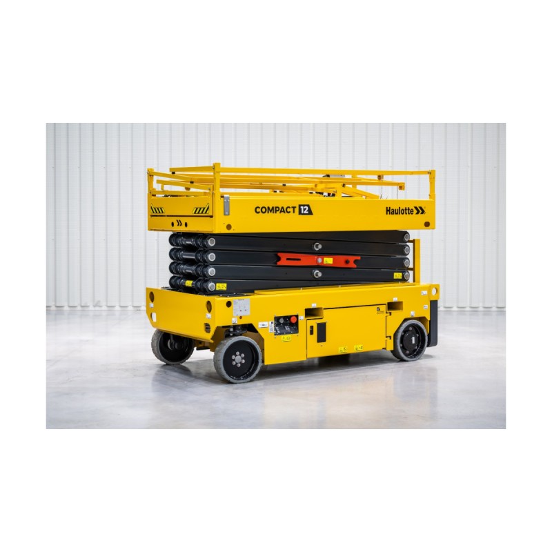 Haulotte COMPACT 10 AE med lav plattform og nedlagte vegger