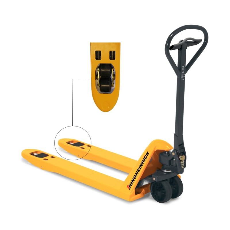 Jekketralle med nylon styrehjul og tandem nylon lasthjul