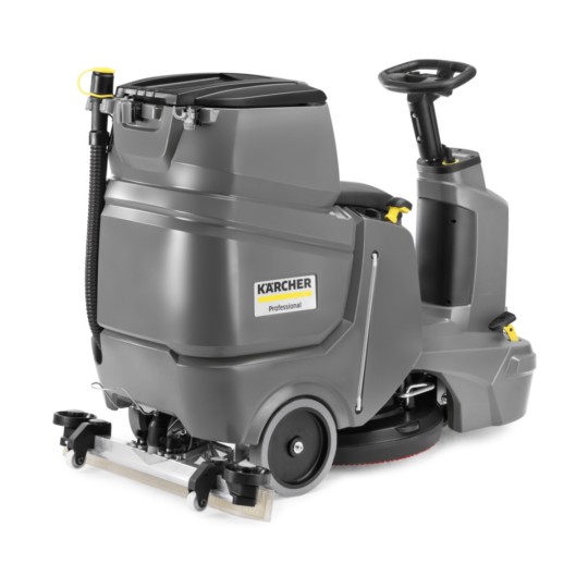 Sitte-på gulvvaskemaskin fra Kärcher, sett bakfra