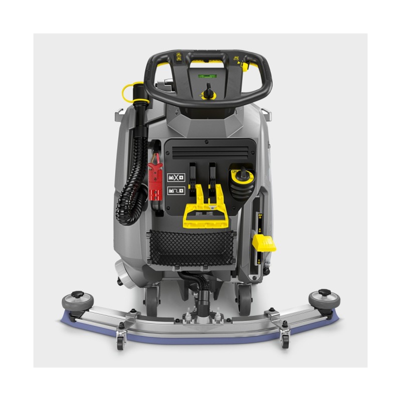 Kärcher gå-bak gulvvaskemaskin, sett bakfra