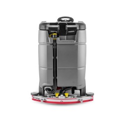 Kärcher sitte-på gulvvaskemaskin, sett bakfra