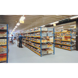 Mesanin, kunde referanse, lagerhyller på mesanin