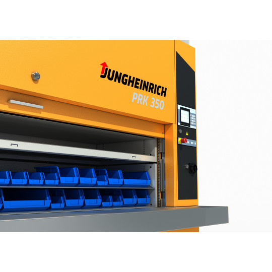 Jungheinrich paternosterheis, innmating av kasser